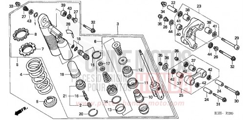 KISSEN, HINTEN XR250R4 de 2004